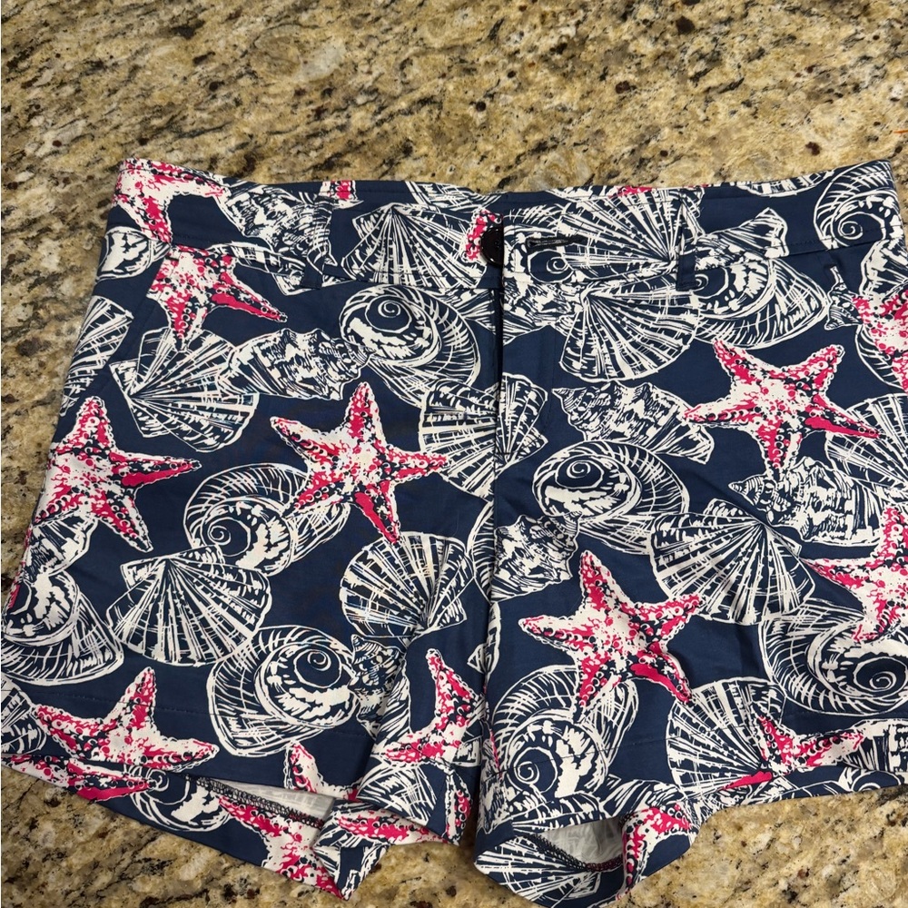 Tracy Negoshian Blue and Pink Seashell Shorts BNWT
